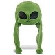 preview thumbnail 1 of 5, DolliBu Alien Plush Hat - Funny Adults and Kids Hat with Ear Flaps - One Size