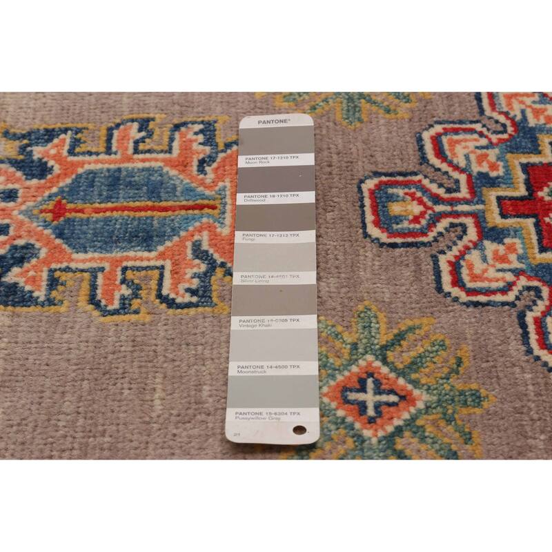 ECARPETGALLERY Hand-knotted Uzbek Ghazni Taupe Wool Rug - 2'8 x 6'6