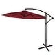 preview thumbnail 27 of 46, Weller 10 Ft. Offset Cantilever Hanging Patio Umbrella Red