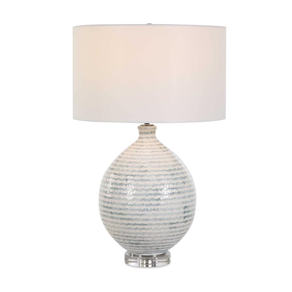 Uttermost Clary Horizontally Striped Table Lamp - 17.00" W x 26.50" H x 17.00" D
