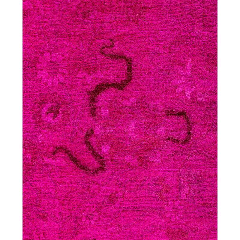 Overdyed One-of-a-Kind Hand-Knotted Area Rug - Pink - 8' 0" x 10' 5"
