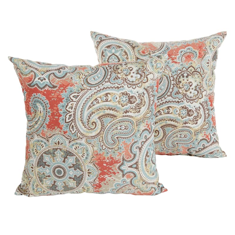Sorra Home Outdoor Knife Edge Pillow Set of 2 - Houssie Cinnabar