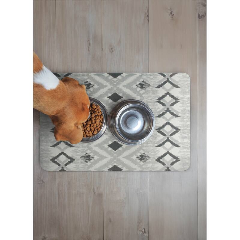 FloorPops Dierdre Grey Stone Quick Drying Mat