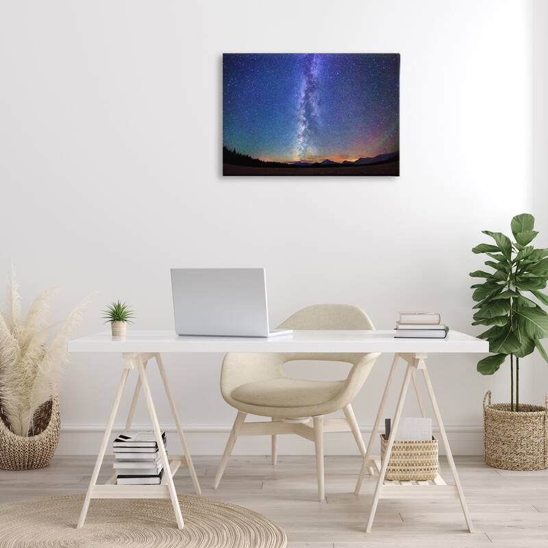 Stupell Milky Way Stars over Earth Canvas Wall Art Design By Royce Bair