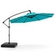 preview thumbnail 23 of 48, Gymax 10 FT Solar Offset Hanging Umbrella Patio Cantilever Umbrella w/