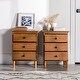 preview thumbnail 5 of 32, Walker Edison Bullrushes Solid Wood 3-Drawer Nightstand, Set of 2