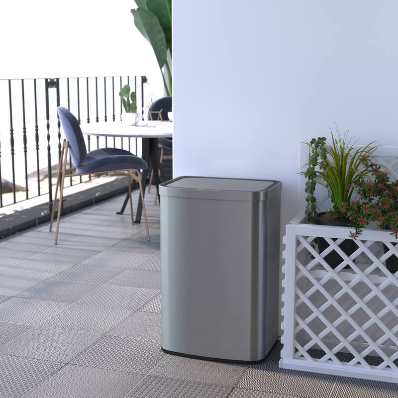 Innovaze 15.6 Gal./60 Liter Stainless Steel Motion Sensor Trash Can for Kitchen