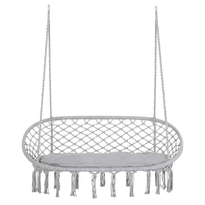 Steel Frame 2-Person Macrame Chair