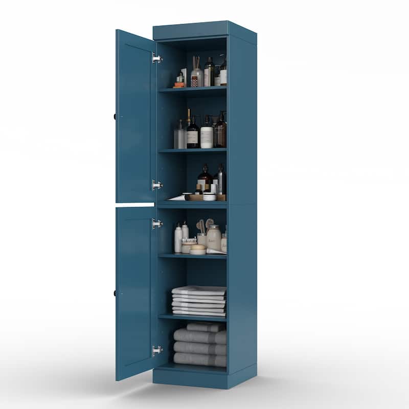 Palace Imports 100% Solid Wood 16.5" Bathroom Storage Cabinet with Shaker Doors and Adjustable Shelves