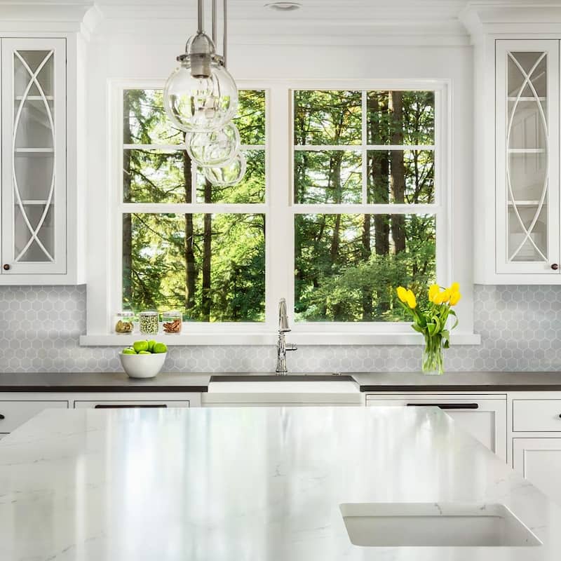 Merola Tile Liverpool Hex White 10" x 11-3/8" Ceramic Floor and Wall Tile