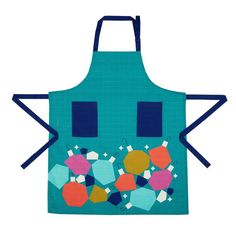 Mistletoe & Co. Polygon Ornaments Holiday Apron By Elizabeth Olwen