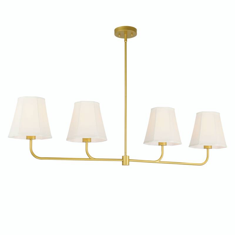 Acroma 4 - Light Dimmable Gold Linear Chandelier Kitchen Island Chandelier. - 4-light.