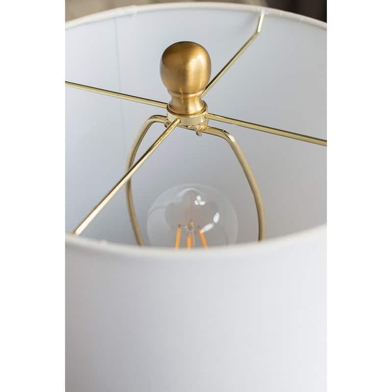 13x13x26" Marble Table Lamp