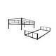 preview thumbnail 10 of 10, Twin over Twin Convertible Bunk Bed with Ladder, Black