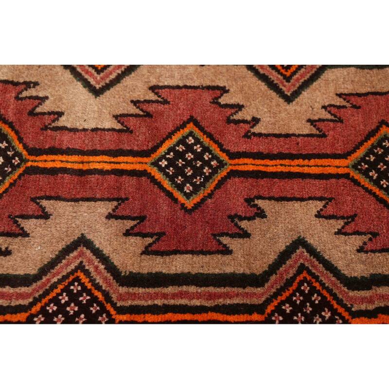 ECARPETGALLERY Hand-knotted Baluch Tan Wool Rug - 3'7 x 6'0