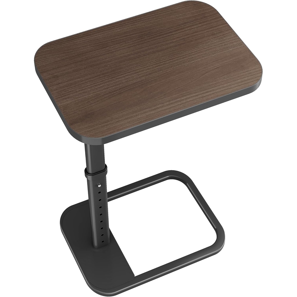 C Shaped Snack Table with Adjustable Height for Couch, Bed, or Chair - Compact Design for Small Spaces