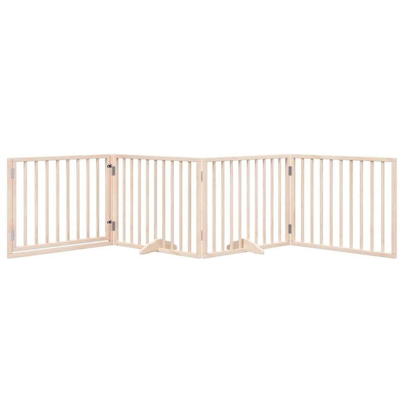 vidaXL Dog Gate Foldable Poplar Wood