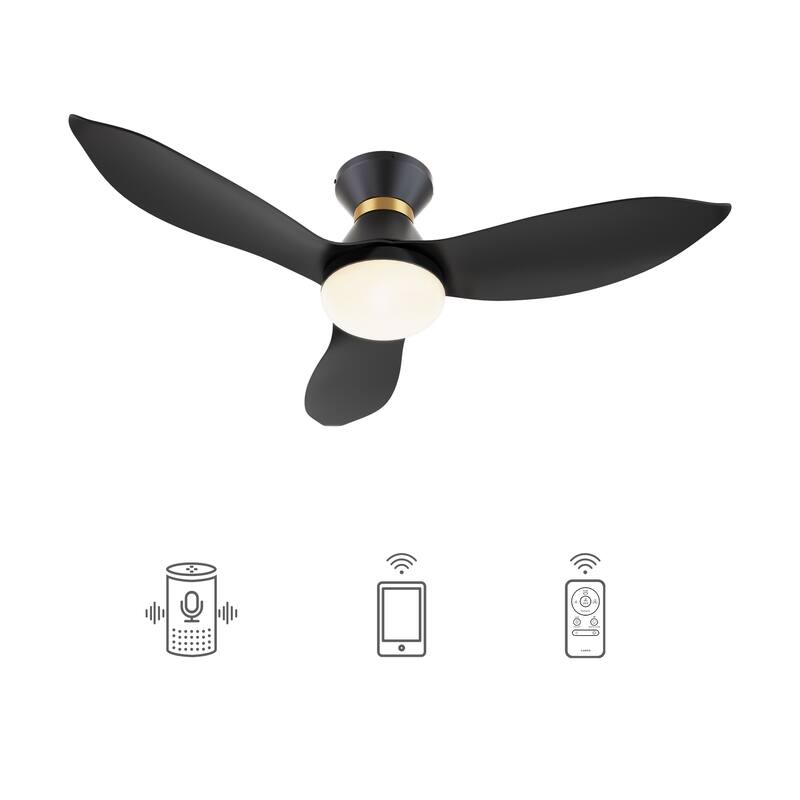 CARRO Chamomile 45" ABS 3-Blade Indoor Smart Ceiling Fan with Light and Remote Control