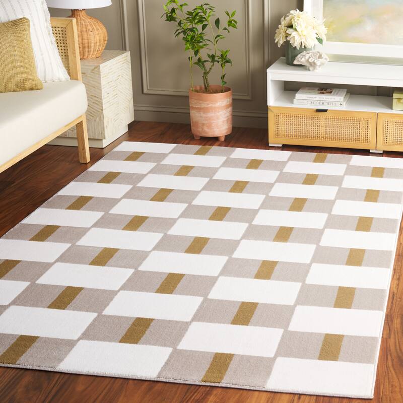 SAFAVIEH Groove Fouzia Modern & Contemporary Rug - 8' x 10' - Ivory/Gold