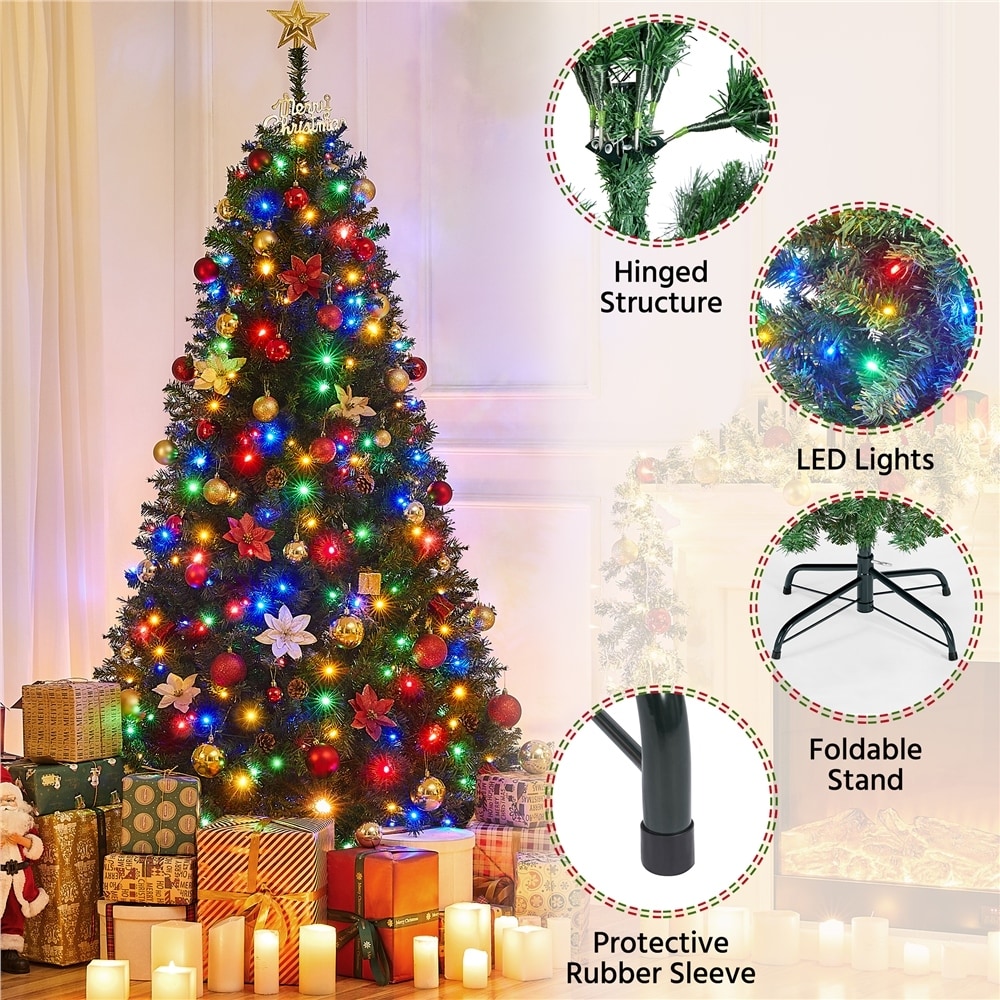 Yaheetech Pre-lit 4.5ft/6ft/7.5ft/9ft Spruce Artificial-image