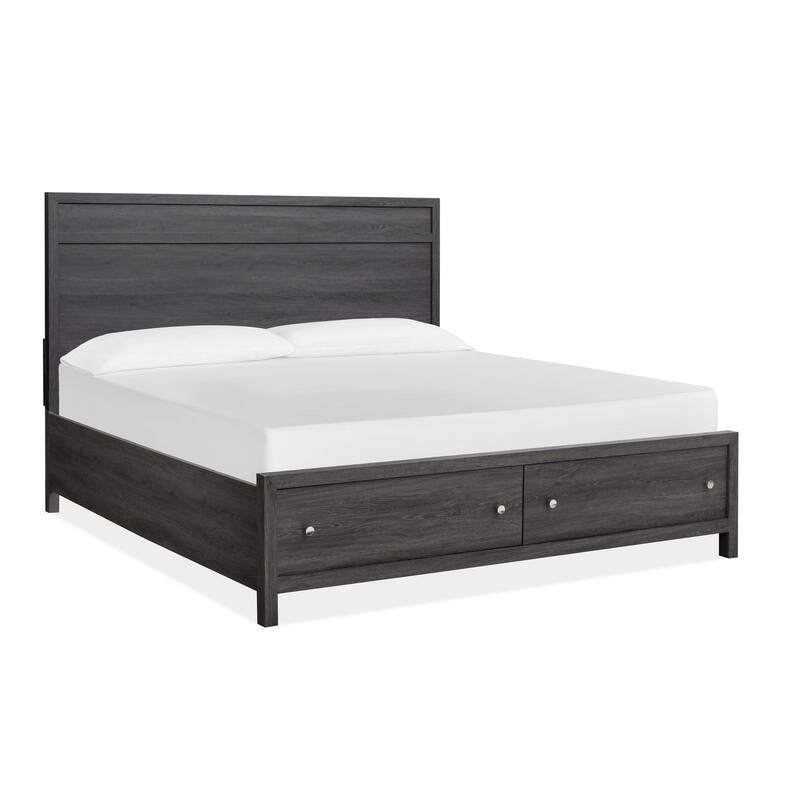 Magnussen Home Merrifield Raisin Black Panel Storage Bed - King
