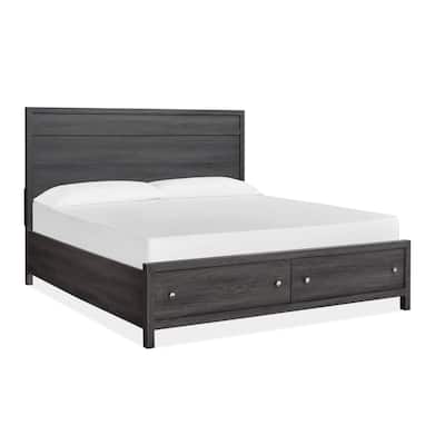Magnussen Home Merrifield Raisin Black Panel Storage Bed