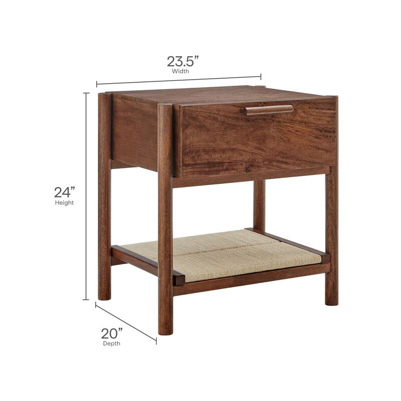 Oswin 1-Drawer Wood Nightstand