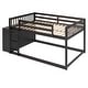 preview thumbnail 17 of 48, White Full Bunk Bed with 4 Drawers & 3 Shelves - Perfect for Families Espresso