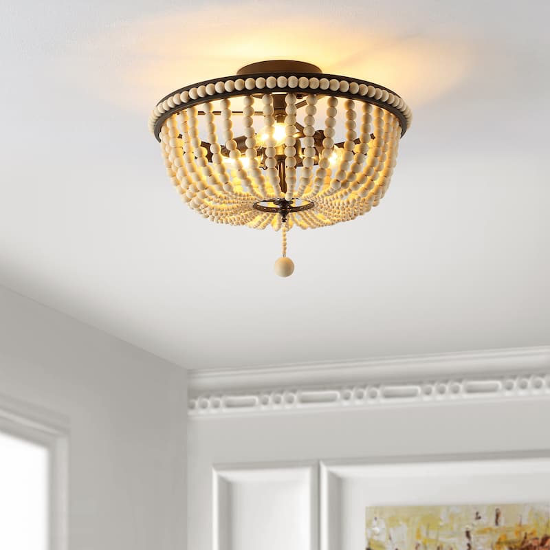 SAFAVIEH Lighting Cascina Flush Mount - 16"W x 16"D x 11"H