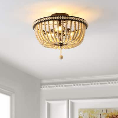 SAFAVIEH Lighting Cascina Flush Mount - 16"W x 16"D x 11"H