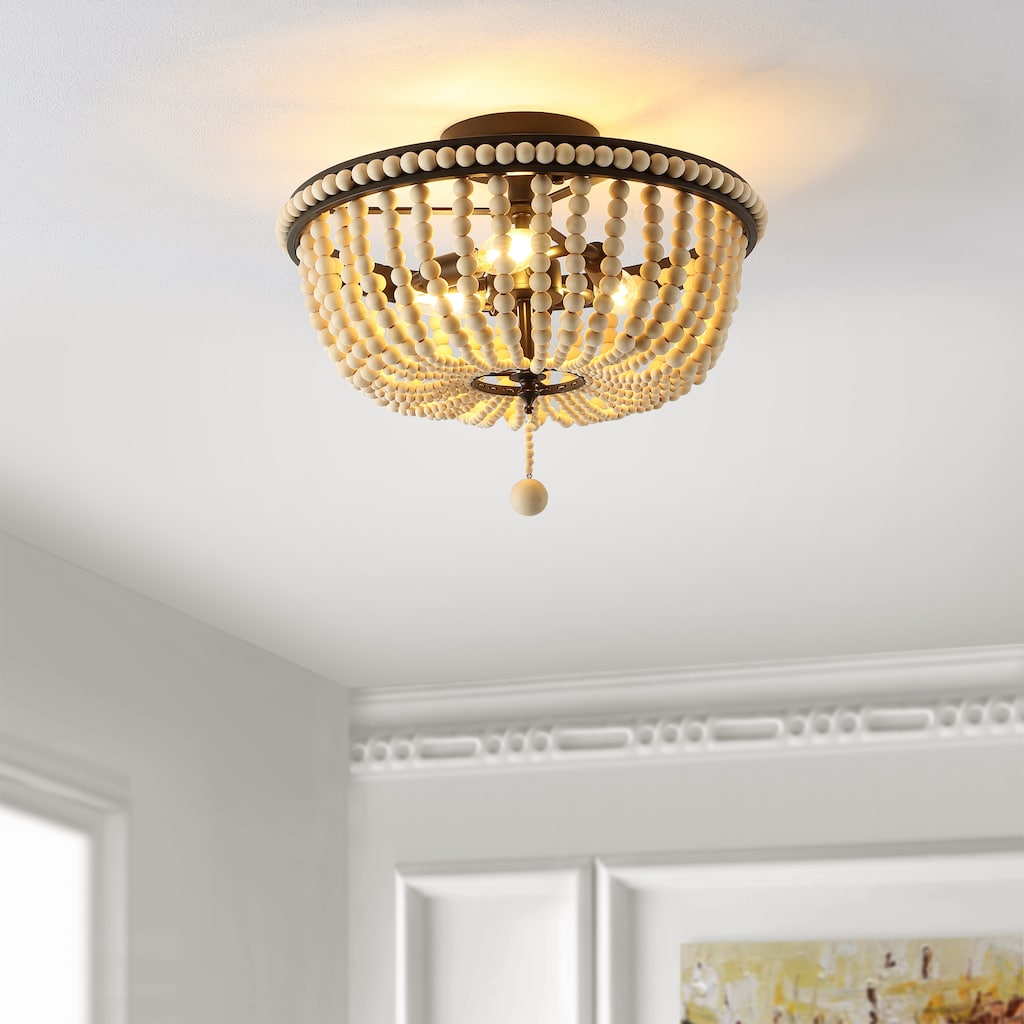 SAFAVIEH Lighting Cascina Flush Mount - 16"W x 16"D x 11"H