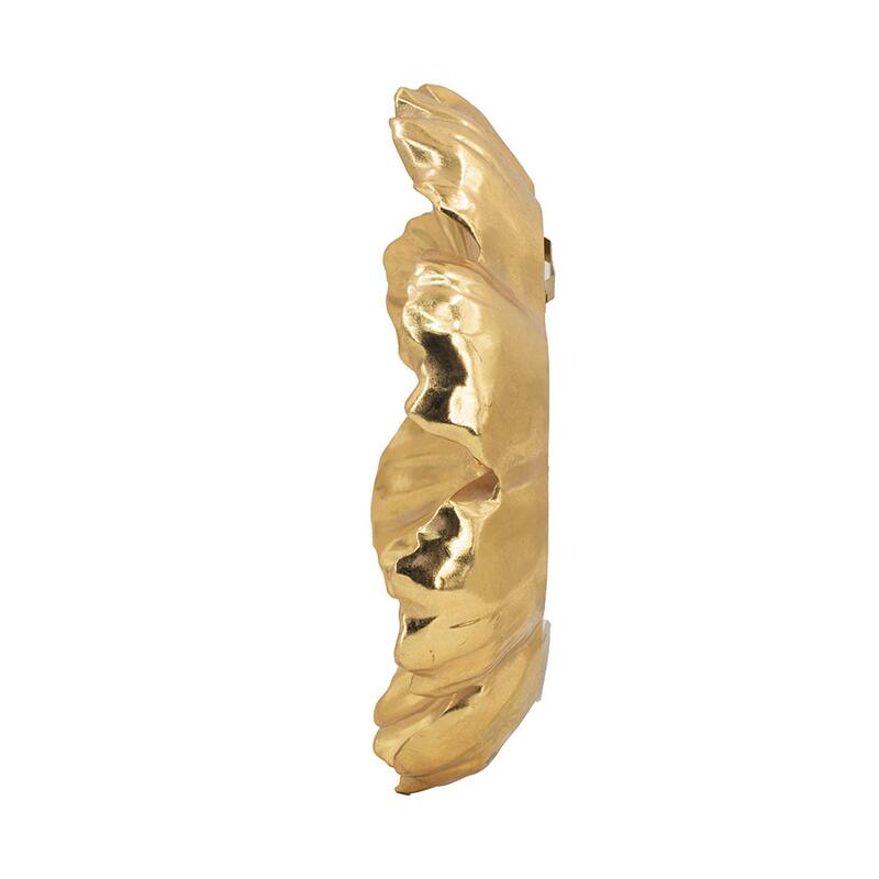 Dazzle 11, 12 Inch Floral Hanging Wall Accent Set of 2, 3 Dimensional, Gold