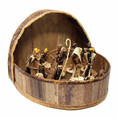 Banana Fiber Handmade Arched Nativity Set (Kenya)