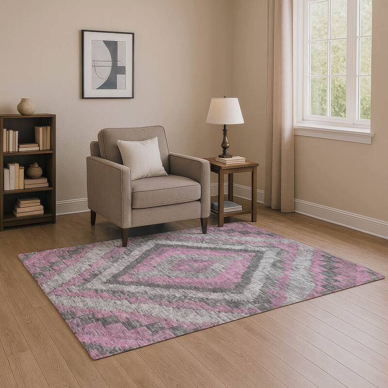 Premium Washable Super Soft Moroccan Mayfield Rug - Blush - 10' x 14'