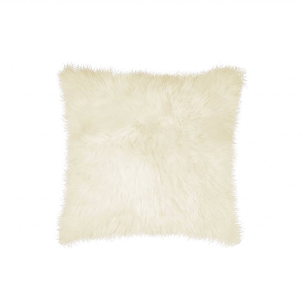 18" X 18" Natural Sheepskin Pillow