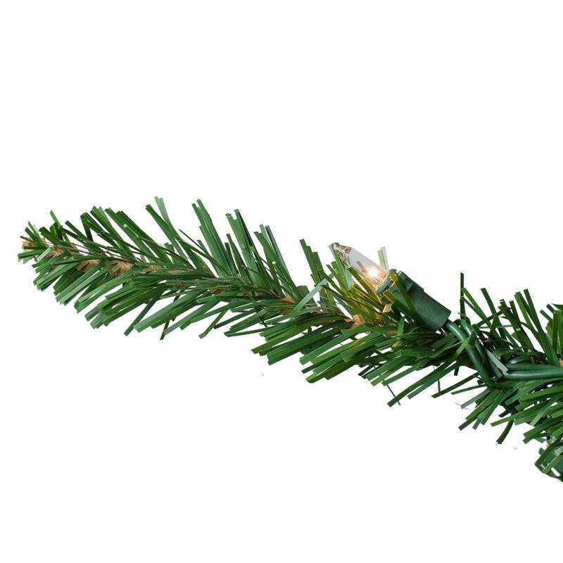 10' Pre-Lit Everett Pine Slim Artificial Christmas Tree, Clear Lights - over-10-feet