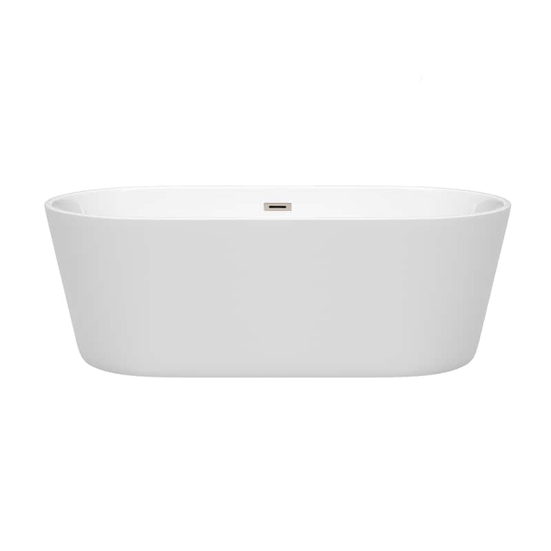 Wyndham Collection Carissa CD 67-inch White Freestanding Bathtub