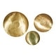 preview thumbnail 2 of 6, Gold Iron Modern Glam Contemporary Round Circle Wall Art (Set of 3)