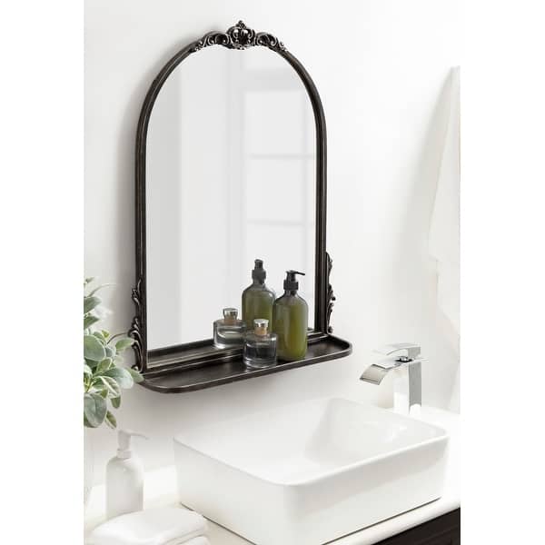slide 2 of 18, Kate and Laurel Myrcelle Arched Wall Mirror with Shelf