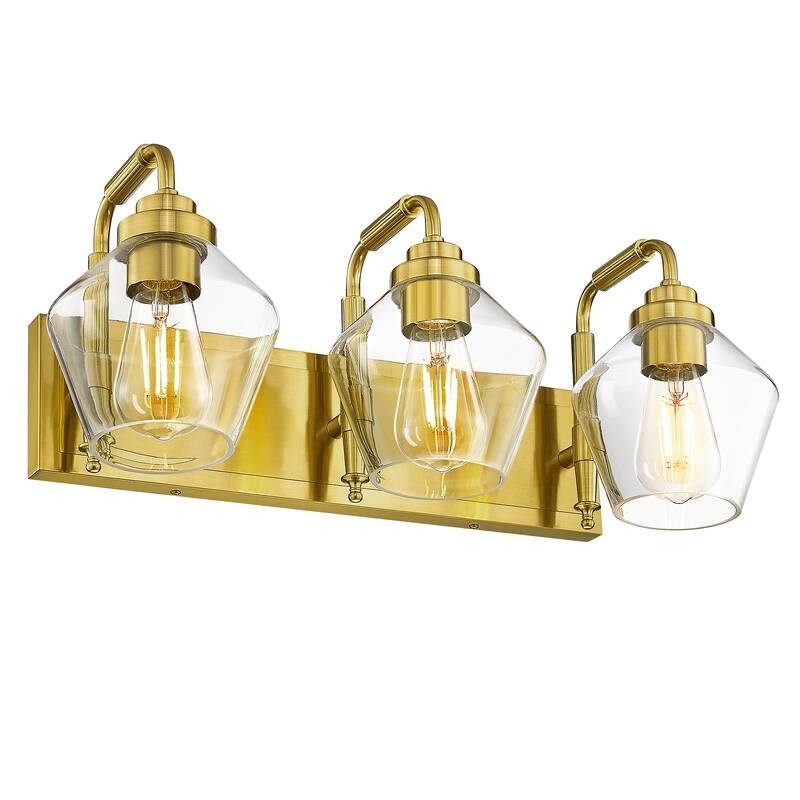 Modern 3/4-Light Bathroom Vanity Light in Oil-Rubbed Bronze/Gold - 3-Light - Gold