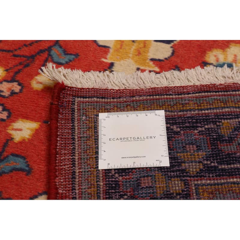 ECARPETGALLERY Hand-knotted Andelz Red Wool Rug - 3'5 x 10'4