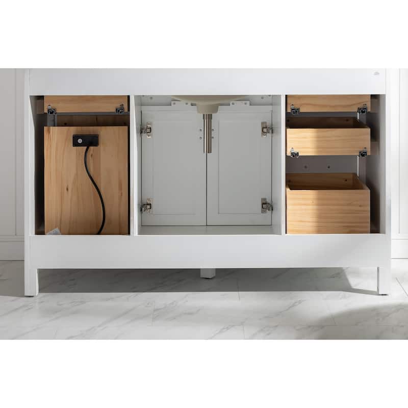 Valentino 54" Single Vanity in White