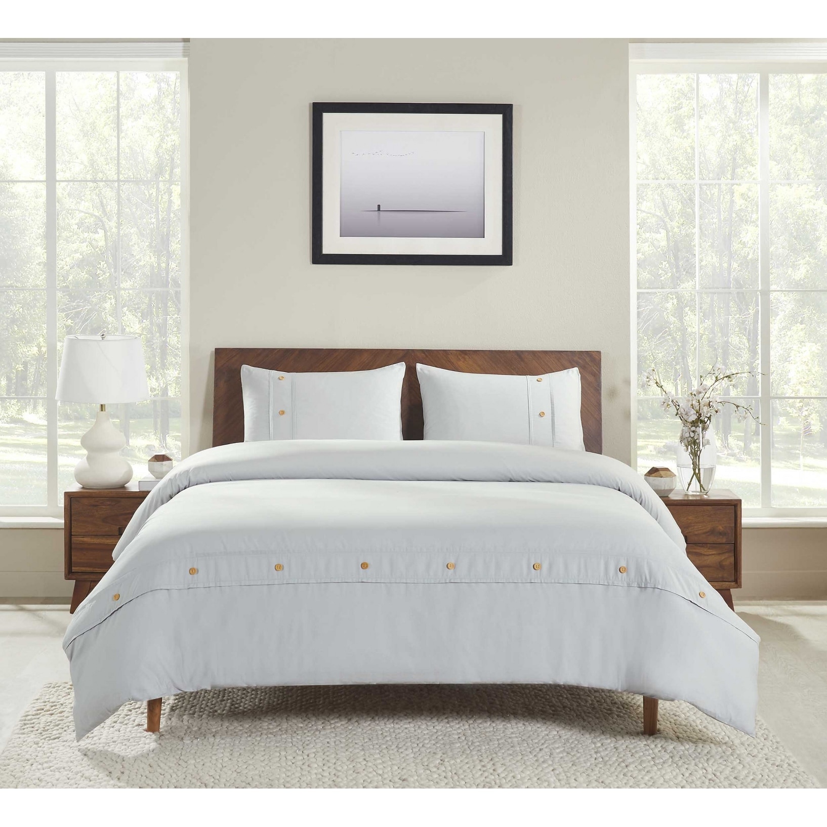 Superior Gina Organic Cotton Percale Duvet Cover Set