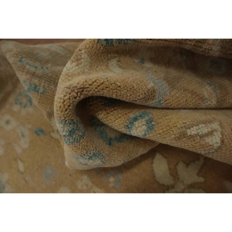 Hand Knotted Oriental 100% Wool Carpet Traditional All-Over Brown Ziegler Area Rug - 3' 11'' X 2' 0''