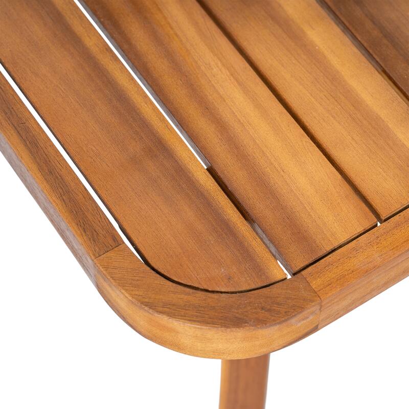 Christopher Knight Home - Outdoor Modern Solid Acacia Wood 2-Piece Conversation Set with Rope Arm Loveseat and Coffee Table