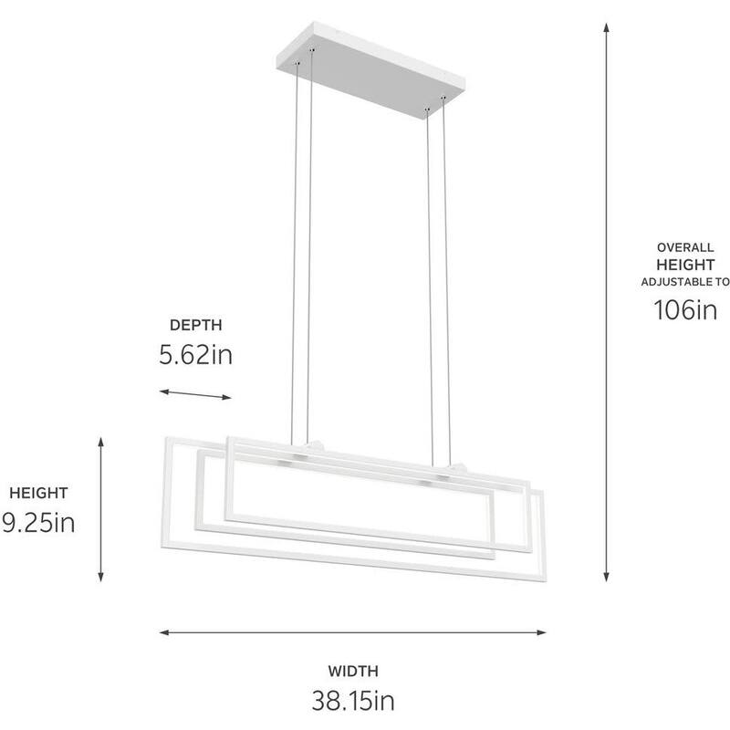 Kichler 84322 Jestin 39" Wide Linear Chandelier