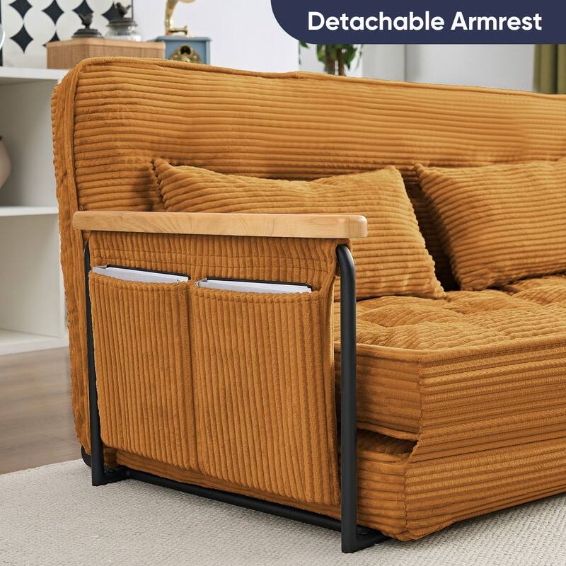 Mixoy Muti-Functional Folding Floor Sofa Bed,3-Seater,2-Seater,1-Seater Lazy Futon Sofa with 6 Position Adjustable Backrest