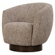 preview thumbnail 1 of 6, Uttermost Dunes Fabric Swivel Chair - 32" H x 33" W x 30" D