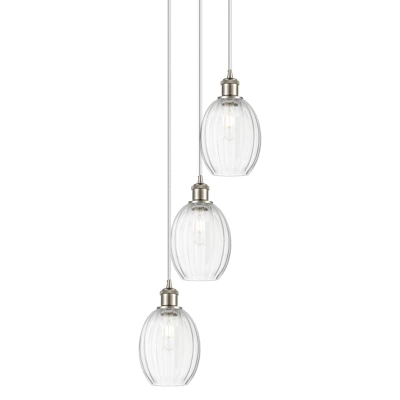 Innovations Lighting 113B-3P-33-13 Preston Pendant Preston 3 Light 13" - Brushed Satin Nickel / Clear