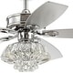 preview thumbnail 7 of 12, JONATHAN Y Moravia 48" 3-Light Glam Crystal Drum LED Ceiling Fan With Remote, Chrome